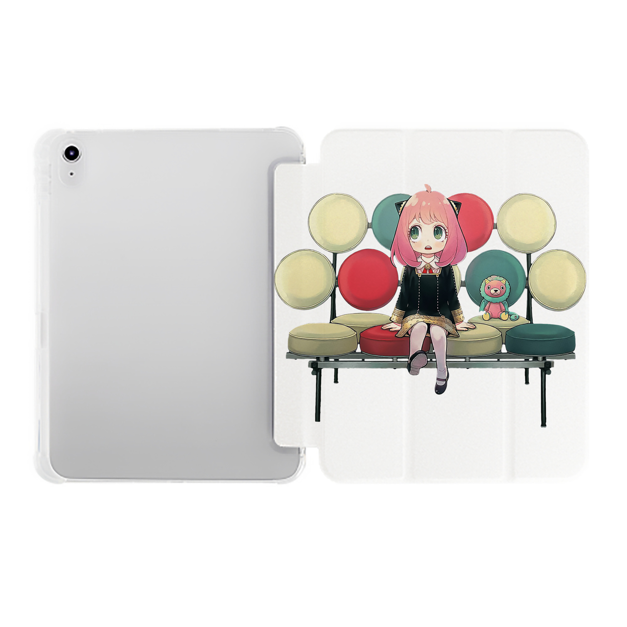 （画像用） SPY×FAMILY间谍家家酒 IPad ケース ペン収納付き 三つ折りスタンド PUレザー×シリコン 対応機種9.5/10.5/10.9インチ